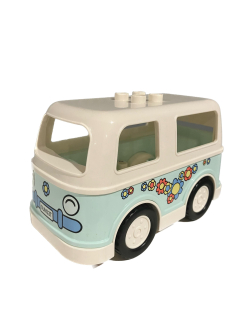 Lego Duplo dodávka, karavan s potiskem květin